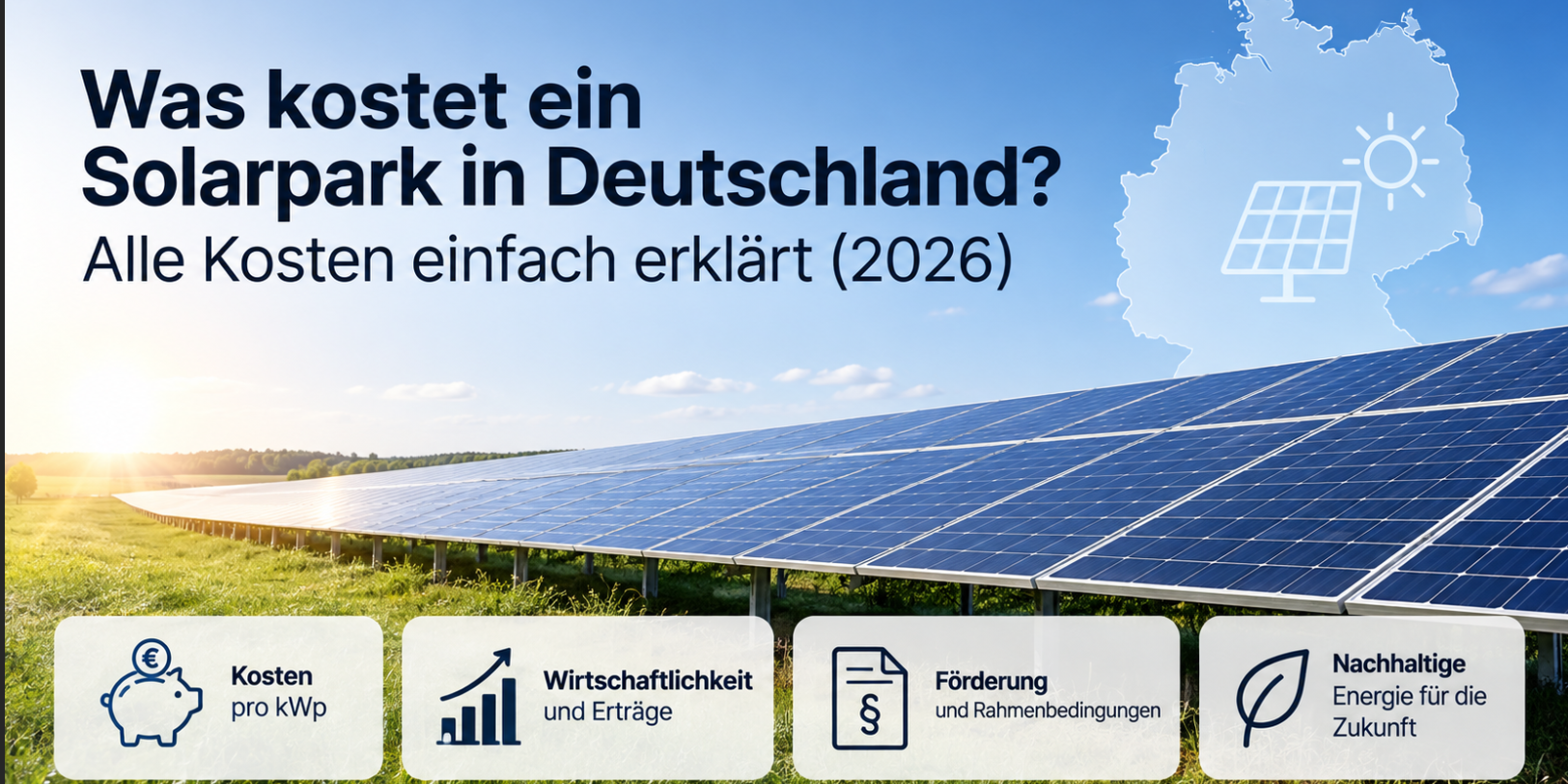 Was kostet ein Solarpark im Durchschnitt?