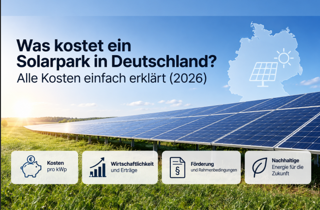 Was kostet ein Solarpark im Durchschnitt?
