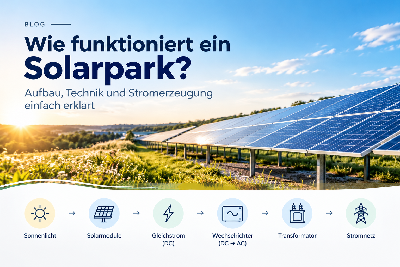Wie funktioniert ein Solarpark? Wie funktioniert ein Solarpark?