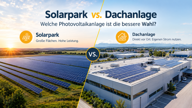 Solarpark oder Dachanlage Solarpark oder Dachanlage