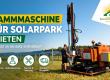 GAYK HRE 3000 Rammmaschine bei Rammarbeiten für einen Solarpark