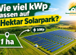Solarpark mit Photovoltaik auf einer Freifläche