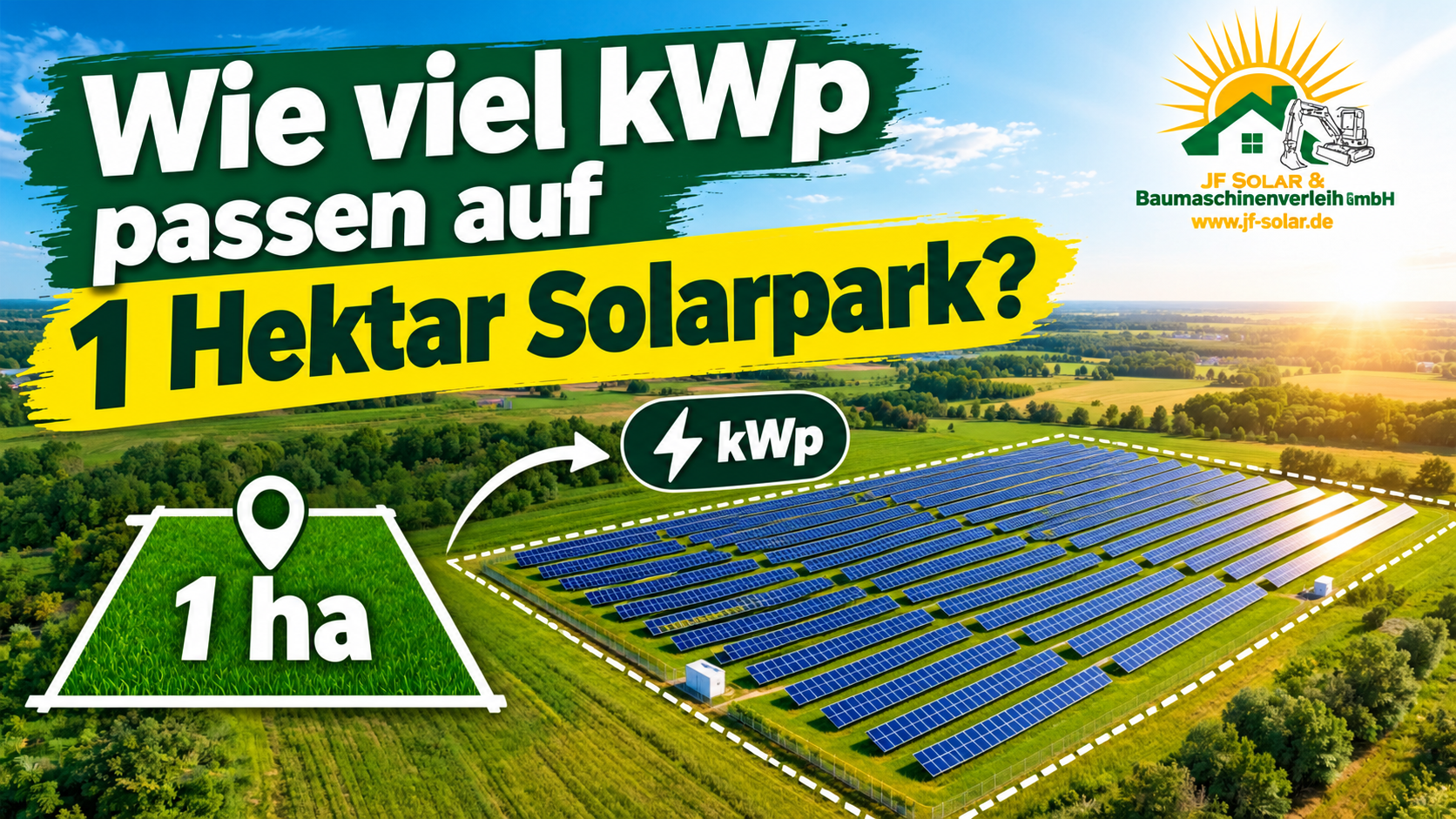 Solarpark mit Photovoltaik auf einer Freifläche